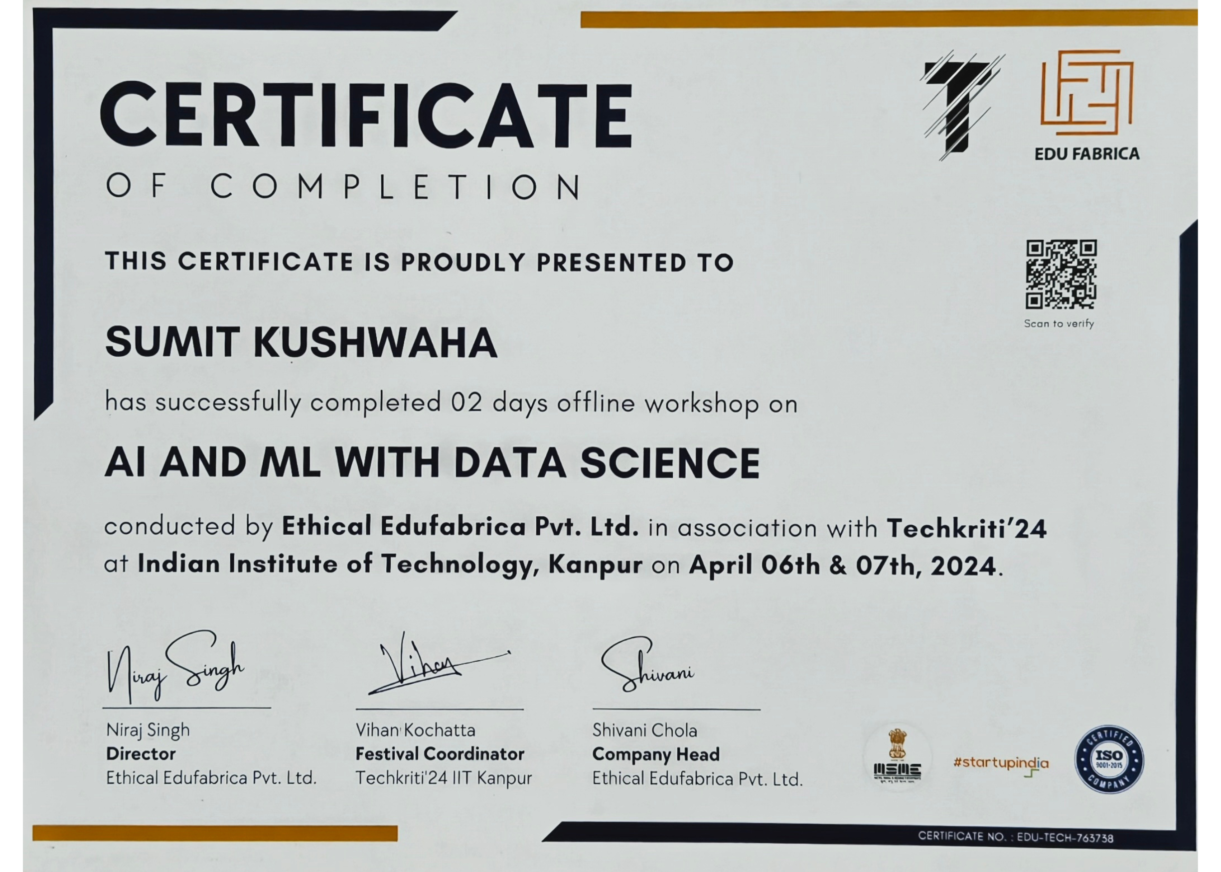 Certificate