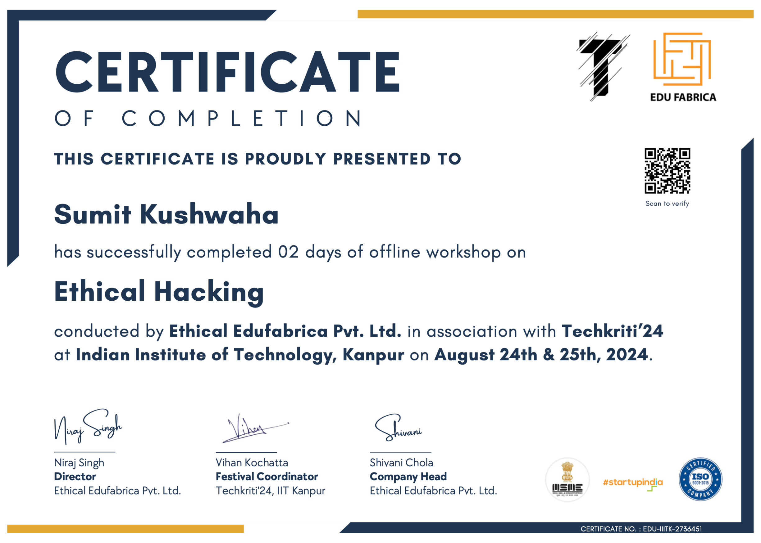 Certificate