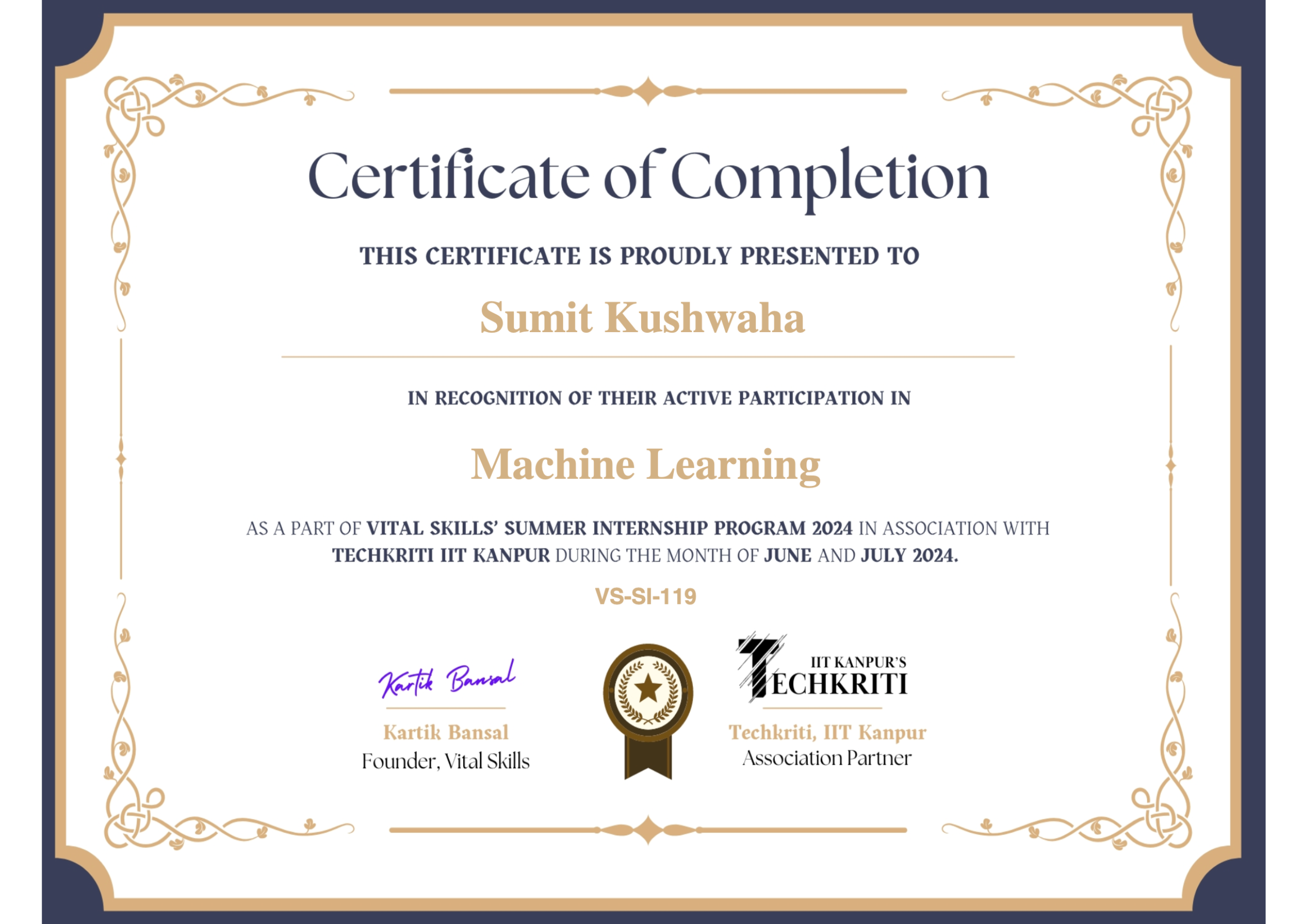 Certificate